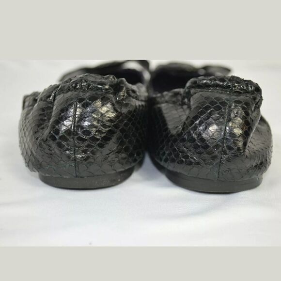Sam Edelman Dominique Bow Snake Textured Ballet Fl - Picture 5 of 7